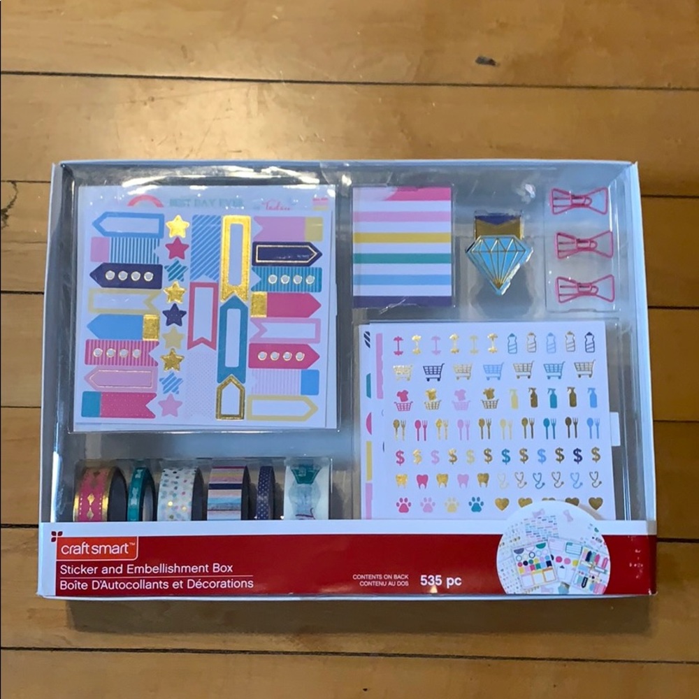 Craft Smart Sticker & Embellishment box (535pc)